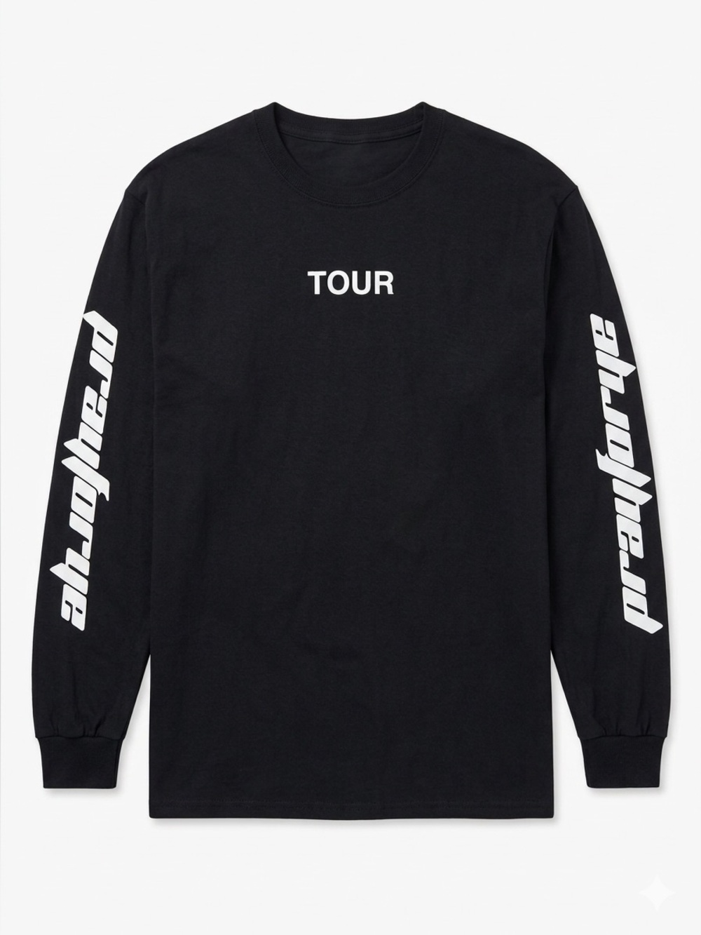 Black 'TOUR' ‘Pray for Ye”Long Sleeve Graphic Tee